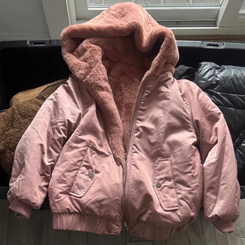 Zara Pink Kids Jacket with Hood